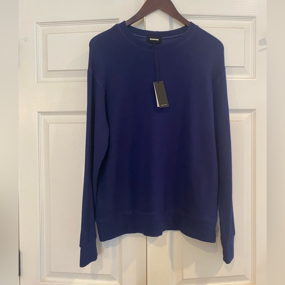MONROW Navy Blue Sweatshirt L